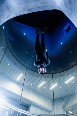 Kuzbass Arena Wind Tunnel With Person Flying