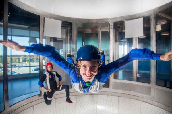 iFLY Oakville indoor skydiving in Toronto - happy flyer