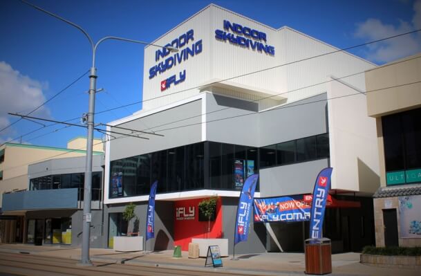 Outside the iFLY Gold Coast Facility