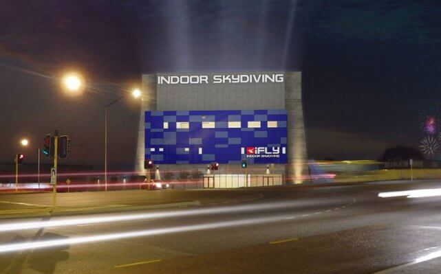 iFLY Perth Night Rendering