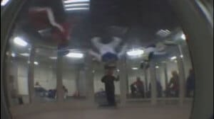 A screen capture from a video showing flyers in 2008 in Spain.