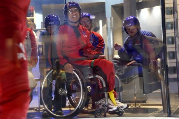 Wheelchair User In Indoor Skydiving Tunnel Ifly