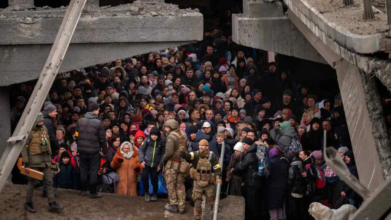Ukraine Refugees Fleeing The Country