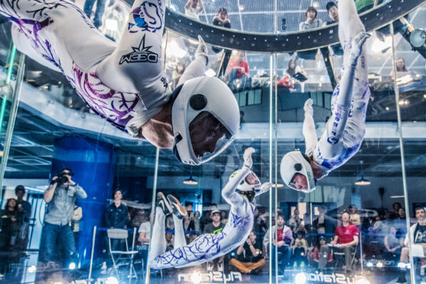 Athletes Flying In Fly Station Wind Tunnel At Sakura Cup